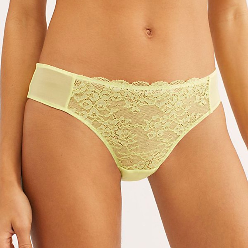 Free People Eden Lace Mesh Thong